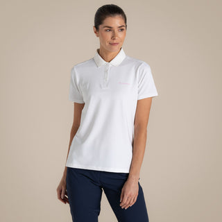 Women's NosiLife Thornbury Golf Short Sleeved Polo Top | White