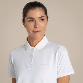 Women's NosiLife Thornbury Golf Short Sleeved Polo Top | White