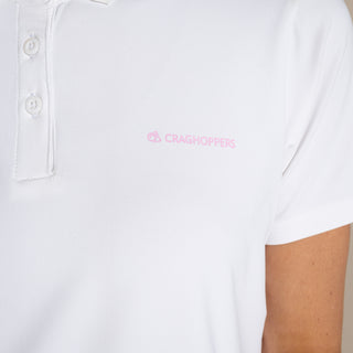 Women's NosiLife Thornbury Golf Short Sleeved Polo Top | White