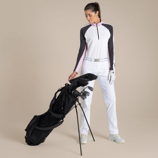 Women's NosiLife Ivybridge Golf Half Zip Top | White / Dark Iron