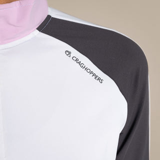 Women's NosiLife Ivybridge Golf Half Zip Top | White / Dark Iron