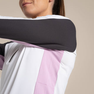 Women's NosiLife Ivybridge Golf Half Zip Top | White / Dark Iron