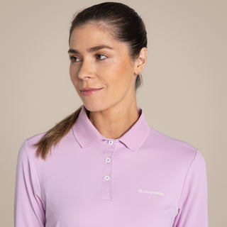 Women's NosiLife Thornbury Golf Long Sleeved Polo Top | Orchid