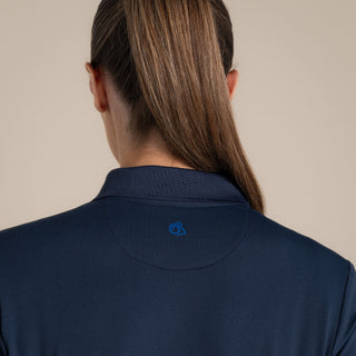 Women's NosiLife Thornbury Golf Long Sleeved Polo Top | Blue Navy