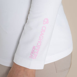 Women's NosiLife Golf Long Sleeved Mock Neck Top | White