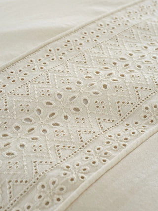 Broderie Anglaise Duvet Cover Set | Cream