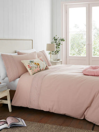 Broderie Anglaise Duvet Cover Set | Blush