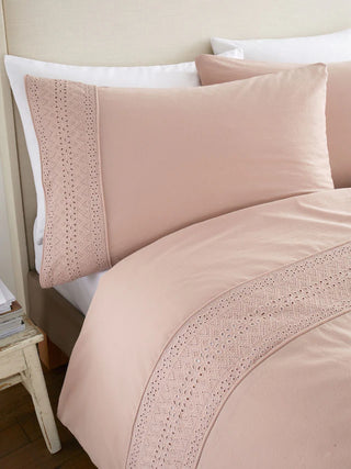 Broderie Anglaise Duvet Cover Set | Blush