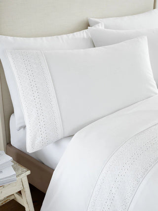 Broderie Anglaise Duvet Cover Set | White