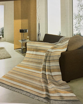 Cotton Home Throw Neptune Stripe | Natural