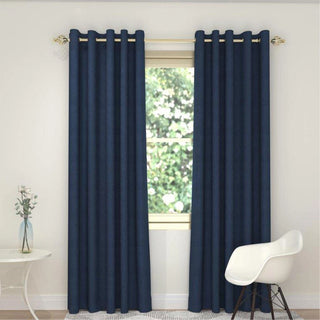 Ea Designs Alpaca Black Out Eyelet Curtains Navy