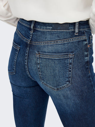 Blush Mid Flared Jean | Dark Blue Denim