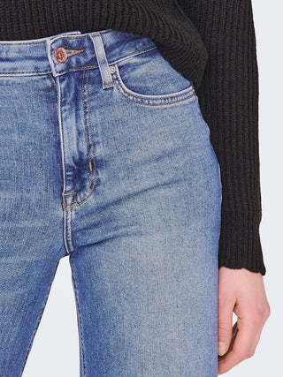 Madison Blush Mid Waist Wide Jean | Medium Blue Denim