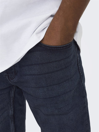 Loom Mid Rise Slim Jean | Medium Blue Denim