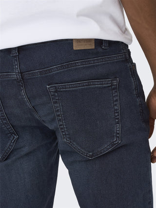Loom Mid Rise Slim Jean | Medium Blue Denim