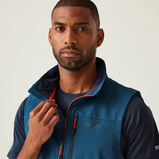 Men's Arana Bodywarmer | Moonlight Denim Tangerine