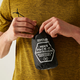 Men's Pack-It Waterproof Overtrousers | Black