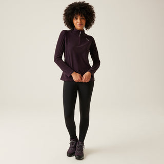 Women's Montes Lightweight Half-Zip Fleece | Deep Plum Black