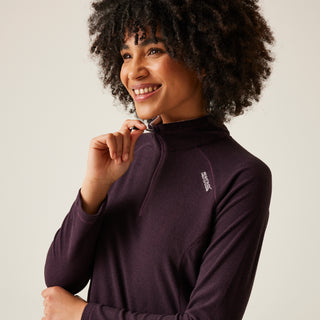 Women's Montes Lightweight Half-Zip Fleece | Deep Plum Black