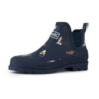 Women's Harper Low Wellies | Navy Dogs