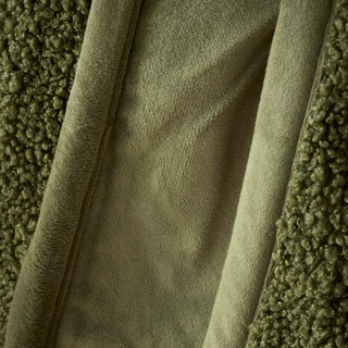 So Soft Velvet Boucle Throw | Olive