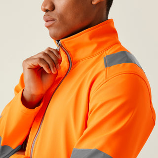 Men's Hi-Vis Pro Contract Ablaze 2 Layer Softshell Jacket | Orange