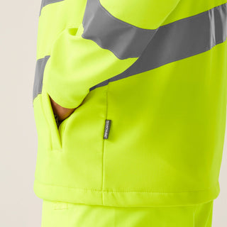 Men's Hi-Vis Pro Contract Ablaze 2 Layer Softshell Jacket | Yellow