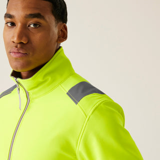 Men's Hi-Vis Pro Contract Ablaze 2 Layer Softshell Jacket | Yellow