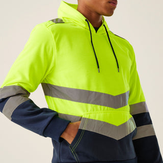 Men's Hi-Vis Overhead Hoodie | Yellow
