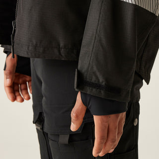 HI-VIS X-PRO Waterproof Shell Jacket - Class 2 | Black Yellow