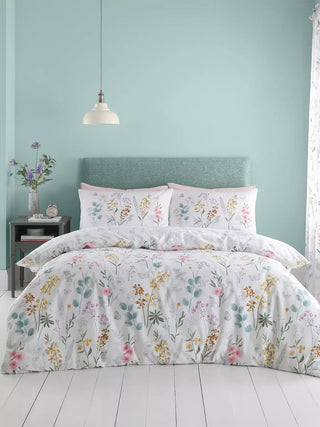 Emilia Floral Duvet Cover Set | White