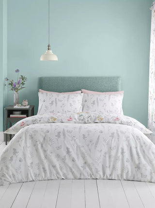 Emilia Floral Duvet Cover Set | White