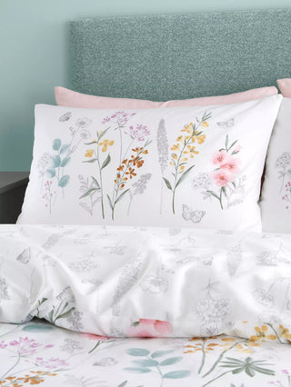 Emilia Floral Duvet Cover Set | White