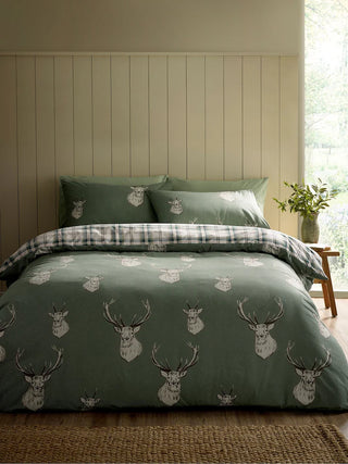 Stag Duvet Cover Set | Soft Green