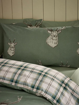 Stag Duvet Cover Set | Soft Green