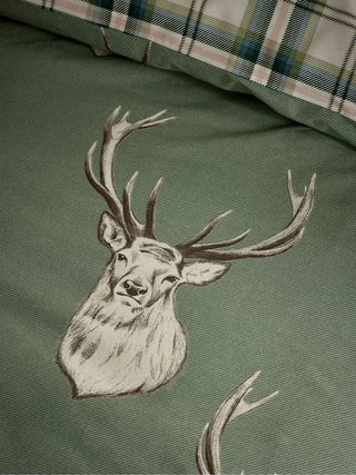 Stag Duvet Cover Set | Soft Green