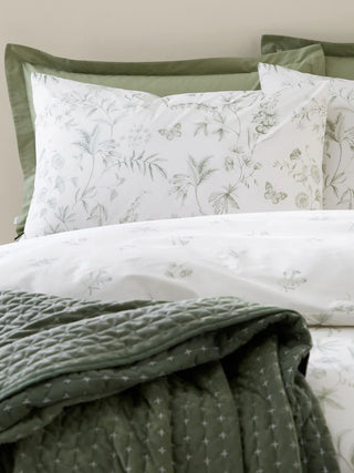 Thea Floral Duvet Cover Set | Green