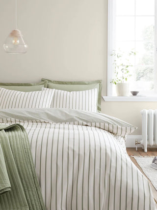 Hampton Stripe Duvet Cover Set | Green
