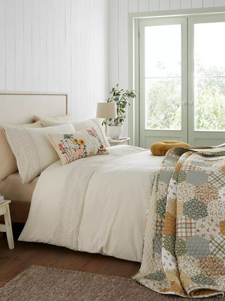 Broderie Anglaise Duvet Cover Set | Cream