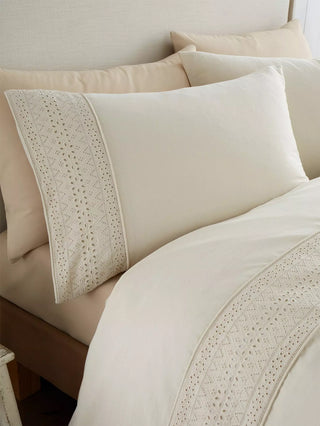 Broderie Anglaise Duvet Cover Set | Cream