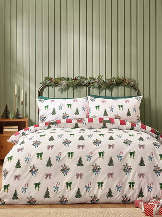 Christmas Stripe Duvet Cover Set | Red