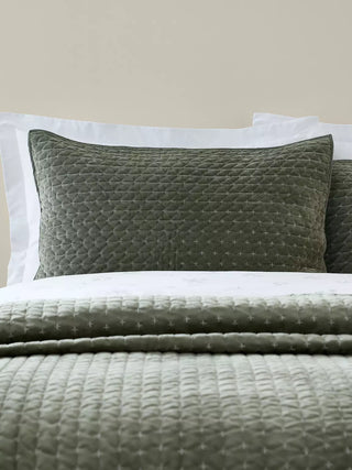 Attica Velvet Pillowshams | Green