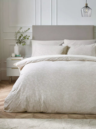 Corded Leaves Duvet Set | Champagne