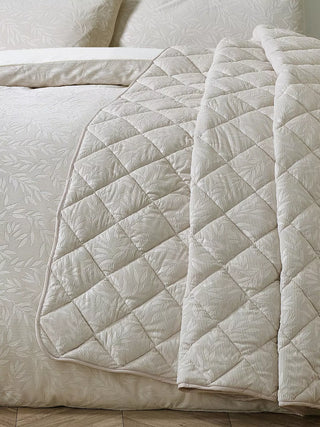 Corded Leaves Duvet Set | Champagne