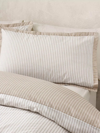Oxford Pinstripe Duvet Cover Set | Natural