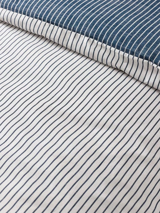 Oxford Pinstripe Duvet Cover Set | Navy