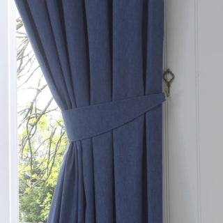 Dijon Pencil Pleat Blackout Curtains | Navy