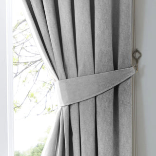 Dijon Pencil Pleat Blackout Curtains | Silver