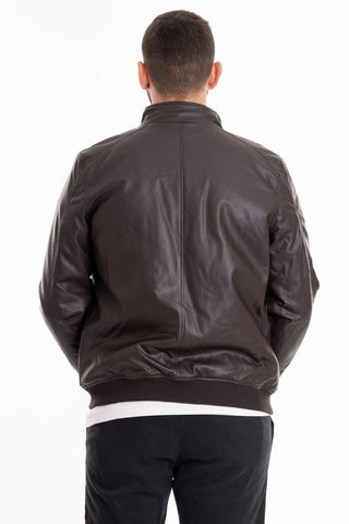 Faux Leather Jacket | Brown