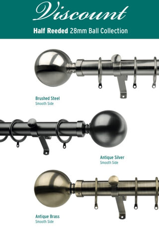 Crown Metal Viscount Curtain Pole Crown Homewear Poles